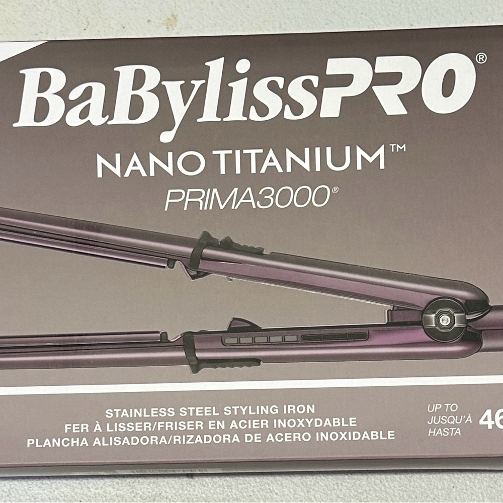 BaBylissPRO Nano Titanium Prima3000 Hair Styling Iron - Purple